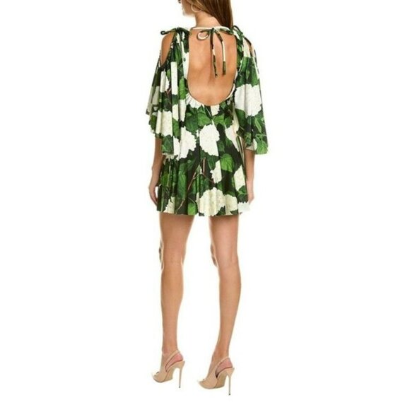 Oscar de La Renta NWT NEW Hydrangea Cold Shoulder Jersey Dress Size 4 Small - Picture 2 of 11